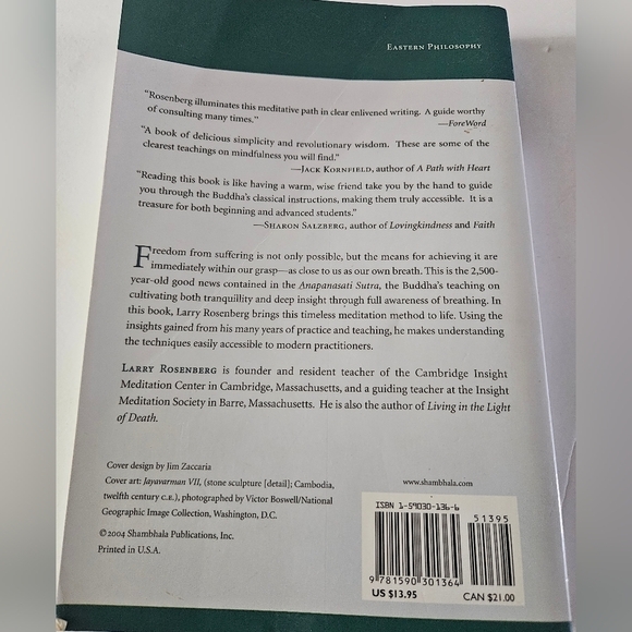 Breath by Breath The Liberating Practice of Insight Meditation. Larry Rosenberg - Picture 4 of 9